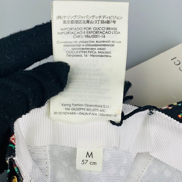 NWT Gucci Liberty Floral Baseball Hat In Black Size M - Picture 12 of 12